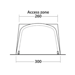 Outwell Newburg 240 Air Low Drive Away Awning -Outdoor Camping Discount 111245 newburg 240 air drawing other5
