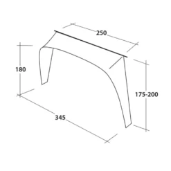 Outwell Lounge Vehicle Connector L 19 Outwell Lounge Vehicle Connector L -Outdoor Camping Discount 111356 lounge vehicle connector l drawing perspective2 1