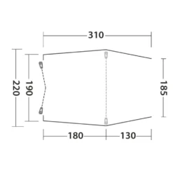 Outwell Sandcrest L Awning (2025) -Outdoor Camping Discount 111404 sandcrest l drawing floorplan3