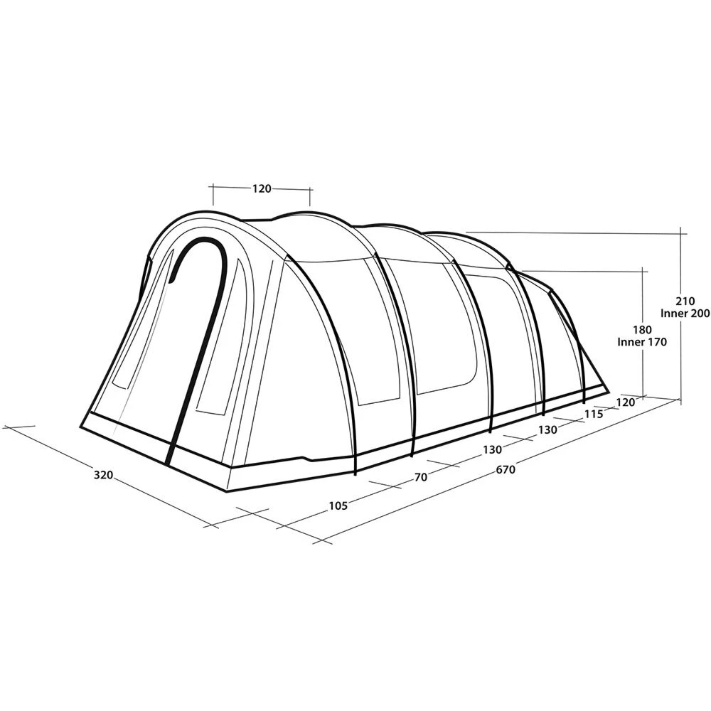 Outwell Phoenix 5 Tent (2025) 9 Outwell Phoenix 5 Tent (2025) - Image 9