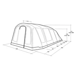 Outwell Tennessee 5 Air Tent (2025) 16 Outwell Tennessee 5 Air Tent (2025) -Outdoor Camping Discount 111469 tennessee 5 air drawing perspective2