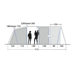 Outwell Tennessee 6+2 Air Tent (2025) -Outdoor Camping Discount 111470 tennessee 6 2 air drawing other4