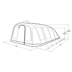 Outwell Tennessee 7 Air Tent (2025) -Outdoor Camping Discount 111471 tennessee 7 air drawing perspective2