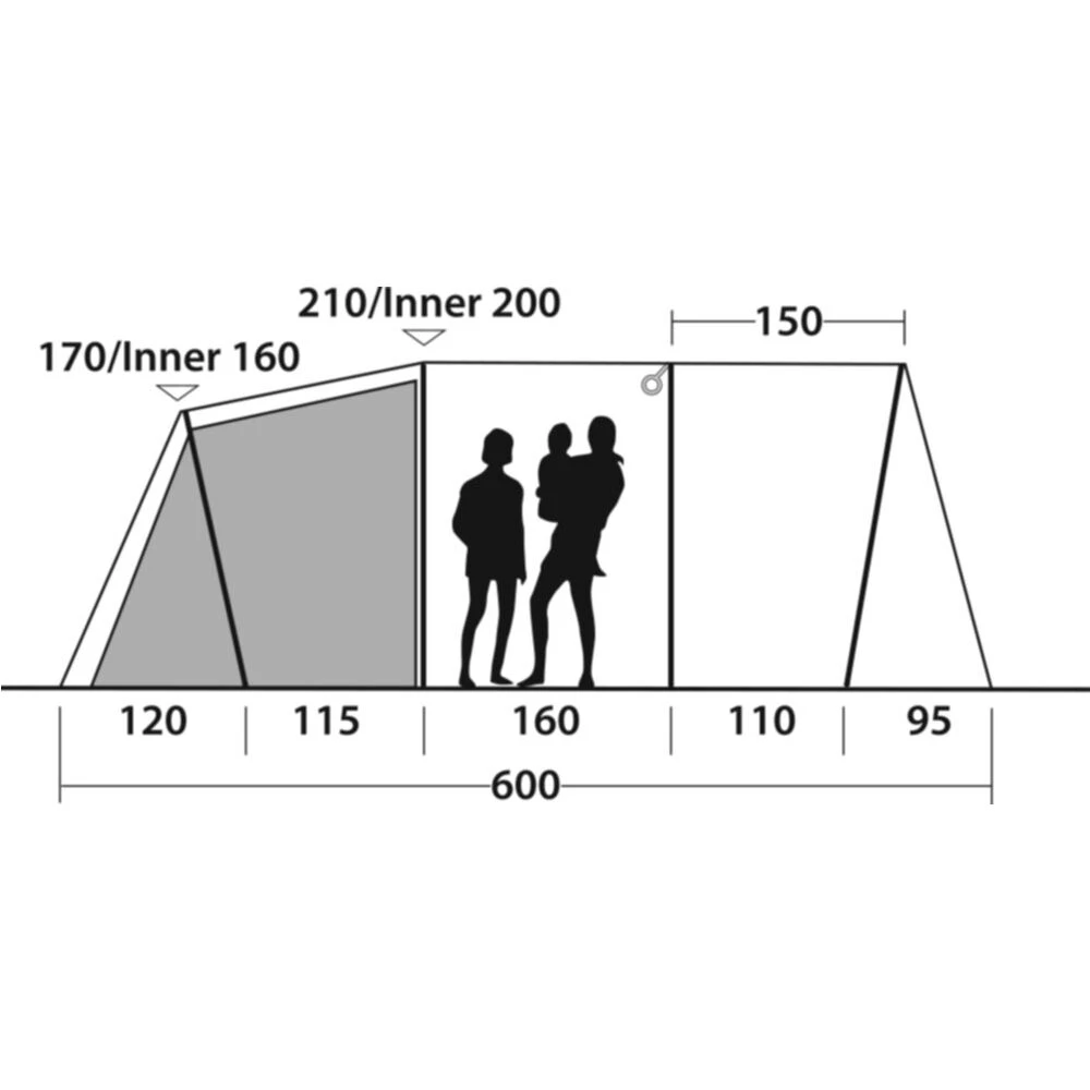 Outwell Rockwell 6 Tent (2025) 4 Outwell Rockwell 6 Tent (2025) - Image 4