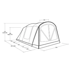 Outwell Flagstaff 5 Air Tent (2025) -Outdoor Camping Discount 111488 flagstaff 5 air drawing perspective2