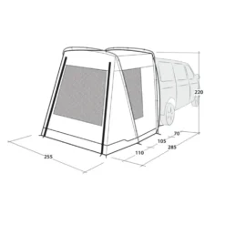 Outwell Dunecrest L Awning (2025) -Outdoor Camping Discount 111498 dunecrest l drawing perspective2