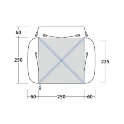 Outwell Daytona Air Awning (175-200cm) (2025) 18 Outwell Daytona Air Awning (175-200cm) (2025) -Outdoor Camping Discount 111501 daytona air drawing floorplan3