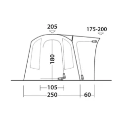 Outwell Daytona Air Awning (175-200cm) (2025) 20 Outwell Daytona Air Awning (175-200cm) (2025) -Outdoor Camping Discount 111501 daytona air drawing other5
