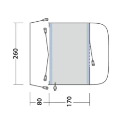 Outwell Santa Monica Air Awning (175-200cm) (2025) 16 Outwell Santa Monica Air Awning (175-200cm) (2025) -Outdoor Camping Discount 111502 santa monica air drawing floorplan3