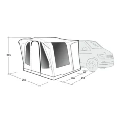 Outwell Santa Monica Air Awning (175-200cm) (2025) 19 Outwell Santa Monica Air Awning (175-200cm) (2025) -Outdoor Camping Discount 111502 santa monica air drawing perspective2