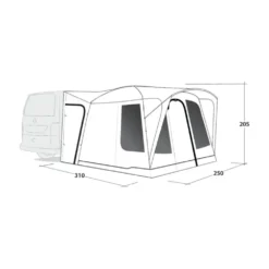 Outwell Pine Hills Awning (175-200cm) (2025) -Outdoor Camping Discount 111505 pine hills drawing perspective2