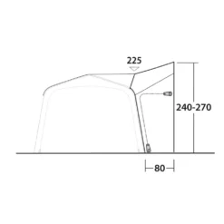 Outwell Tall Connection Jonesville 290/440SA -Outdoor Camping Discount 111507 tall connection jonesville 290 440sa drawing other5