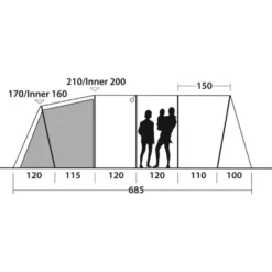 Outwell Carolina 6 Tent (2025) 18 Outwell Carolina 6 Tent (2025) -Outdoor Camping Discount 111518 carolina 6 drawing other5