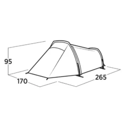 Easy Camp Sarek 2 Tent -Outdoor Camping Discount 120468 sarek 2 drawing perspective2