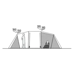 Easy Camp Leka Twin 6 Tent (2025) -Outdoor Camping Discount 120492 leka twin 6 drawing other4