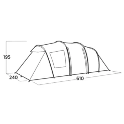 Easy Camp Leka Twin 6 Tent (2025) -Outdoor Camping Discount 120492 leka twin 6 drawing perspective2