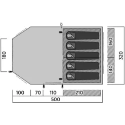 Easy Camp Bokna 5 Tent (2025) -Outdoor Camping Discount 120495v25 062