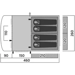 Easy Camp Romsdal 4 Tent (2025) -Outdoor Camping Discount 120496v25 062