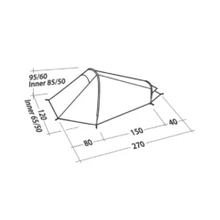Robens Arrow Head 1 Tent -Outdoor Camping Discount 130272 arrow head drawing perspective2 1