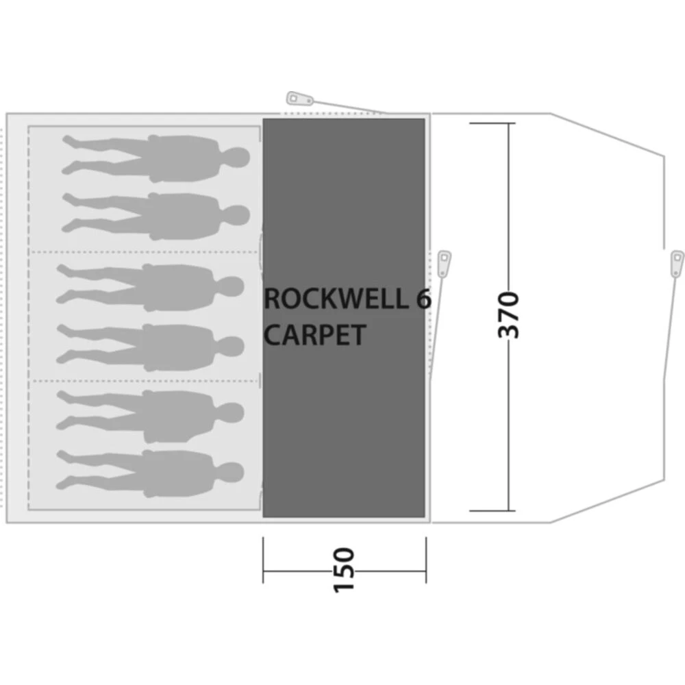 Outwell Rockwell 6 Cozy Carpet (150 X 360cm) 2 Outwell Rockwell 6 Cozy Carpet (150 X 360cm) - Image 2