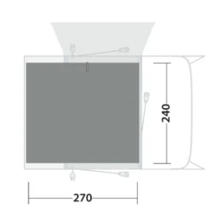 Outwell Cozy Carpet Talladega Air (240 X 270cm) -Outdoor Camping Discount 171142 cozy carpet talladega air drawing floorplan2