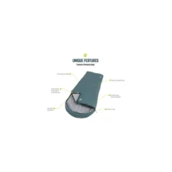 Outwell Campion Sleeping Bag -Outdoor Camping Discount 230396 campion left side zipper feature photo8