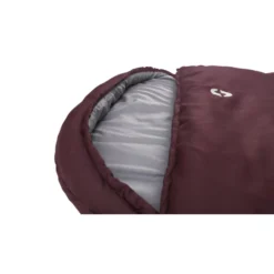 Outwell Campion Lux Sleeping Bag (Aubergine) -Outdoor Camping Discount 230397 campion lux aubergine left side zipper feature photo2