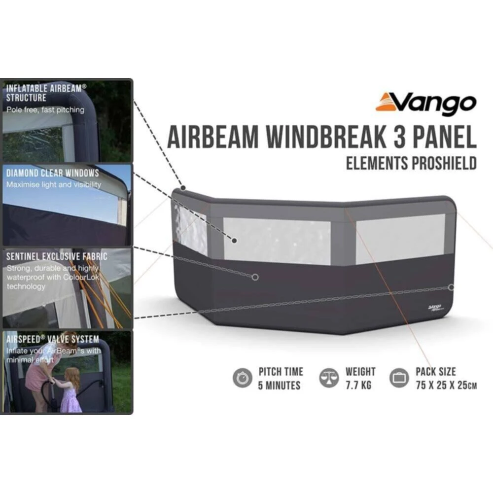 Vango Airbeam Windbreak 3 Panel (Elements Proshield) 3 Vango Airbeam Windbreak 3 Panel (Elements Proshield) - Image 3