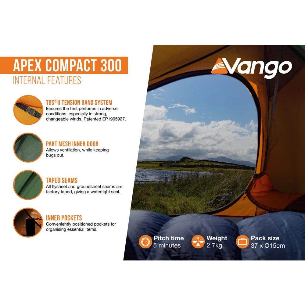 Vango Apex Compact 300 Tent (2025) 16 Vango Apex Compact 300 Tent (2025) - Image 16