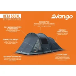 Vango Beta 550xl Tent (Deep Blue) (2025) -Outdoor Camping Discount beta 550xl infographic lowres