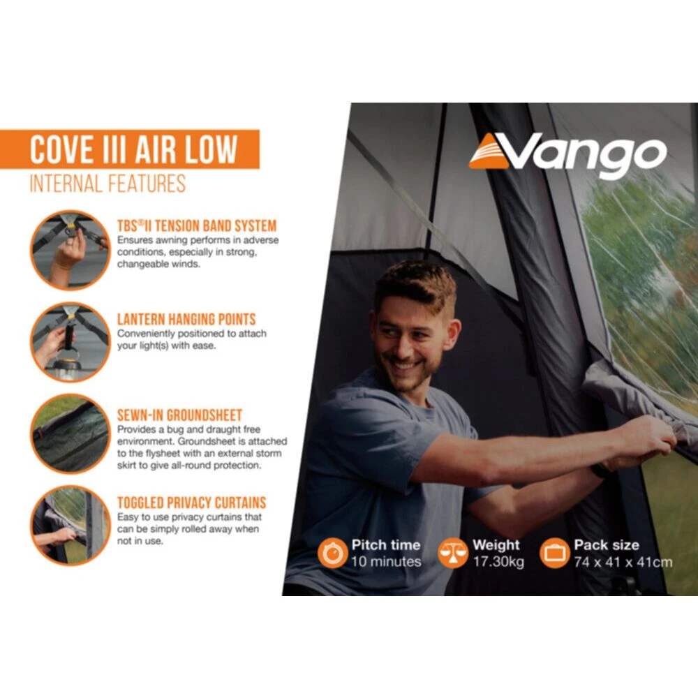 Vango Cove III Air Low Awning 9 Vango Cove III Air Low Awning - Image 9