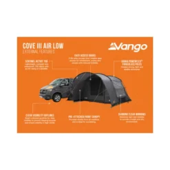 Vango Cove III Low Poled Awning (2025) -Outdoor Camping Discount cove iii low infographic lowres small