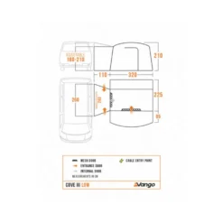 Vango Cove III Low Poled Awning (2025) -Outdoor Camping Discount cove iii low floorplan low res small