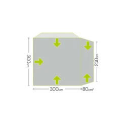 Quest Eagle Poled Drive Away Awning (Low: 180 - 210cm) -Outdoor Camping Discount eagle pole low fl