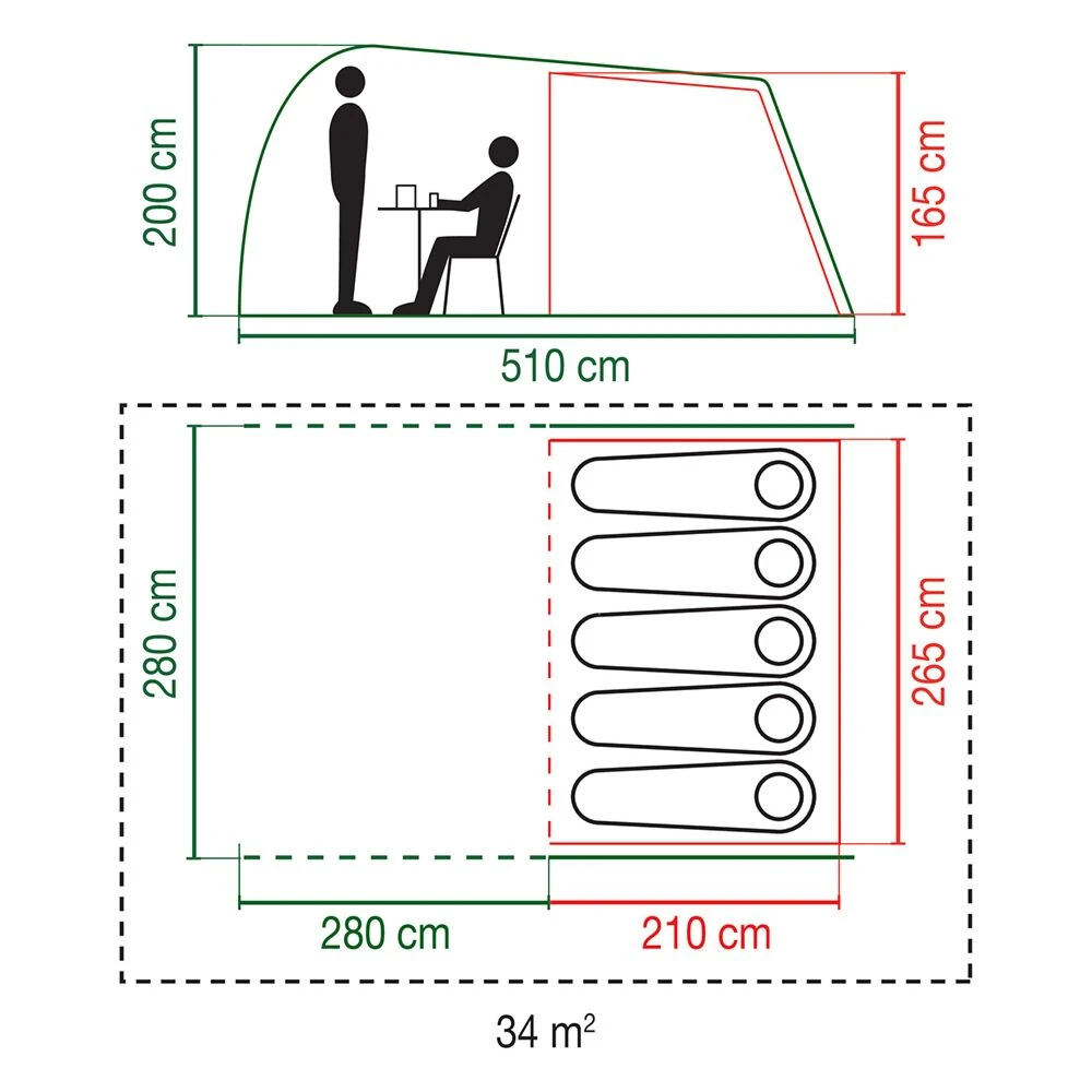 Coleman Waterfall 5 Tent 3 Coleman Waterfall 5 Tent - Image 3