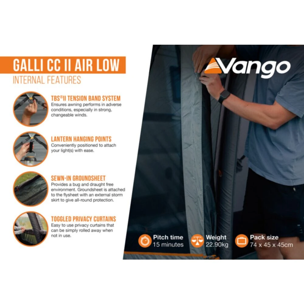 Vango Galli CC II Air Low Awning 10 Vango Galli CC II Air Low Awning - Image 10