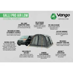 Vango Airbeam Vango Galli Pro Air Low Awning -Outdoor Camping Discount galli pro air low 1 1