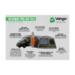 Vango Airbeam Vango Hexaway Pro Air Mid Awning -Outdoor Camping Discount hexaway pro air tall 4 1