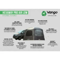 Vango Airbeam Vango Hexaway Pro Air Low Awning -Outdoor Camping Discount hexaway pro air low 1