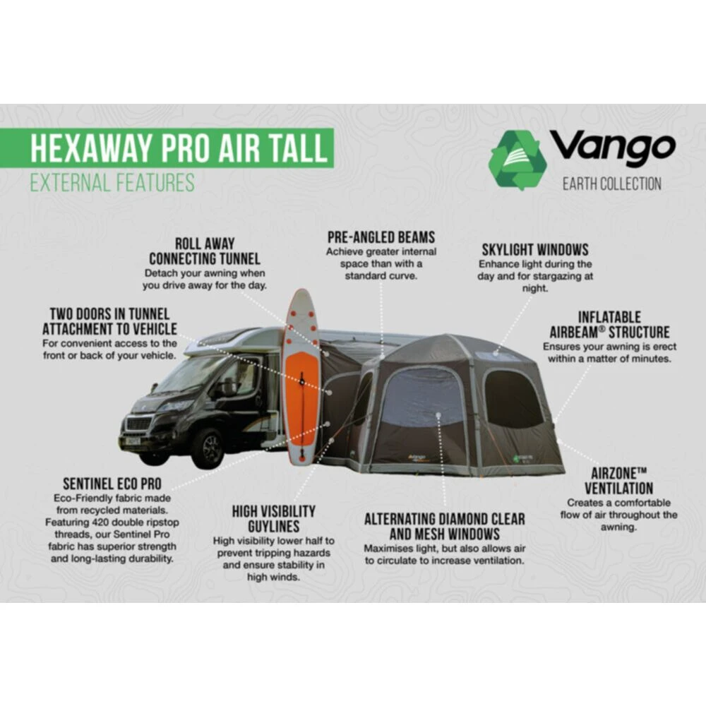 Vango Airbeam Vango Hexaway Pro Air Tall Awning 10 Vango Airbeam Vango Hexaway Pro Air Tall Awning - Image 10