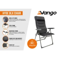 Vango Hyde DLX Chair (Shadow Grey) -Outdoor Camping Discount hyde dlx chair lr