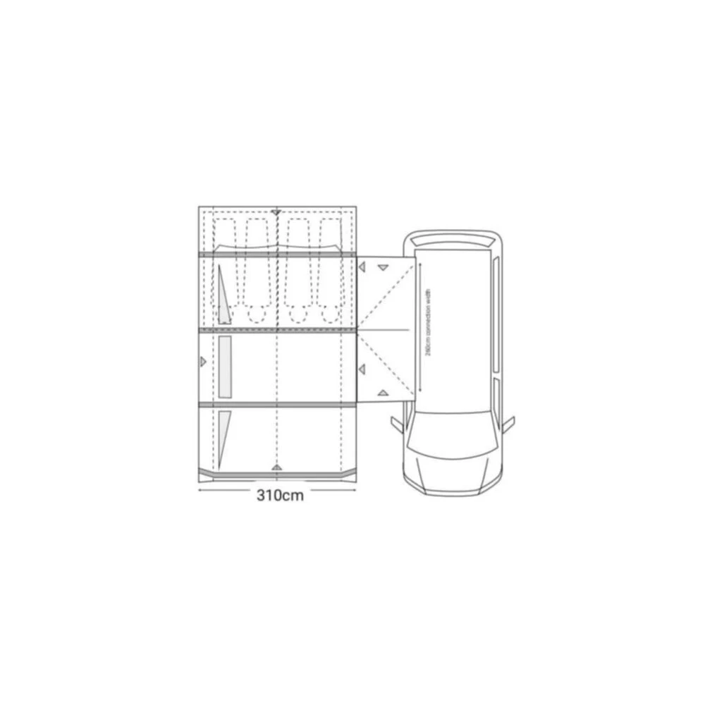 Outdoor Revolution Movelite EURO T4E Lowline Awning (180-220cm) 4 Outdoor Revolution Movelite EURO T4E Lowline Awning (180-220cm) - Image 4