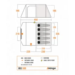 Vango Iris 500 Tent (2025) 21 Vango Iris 500 Tent (2025) -Outdoor Camping Discount iris 500 floorplan low res
