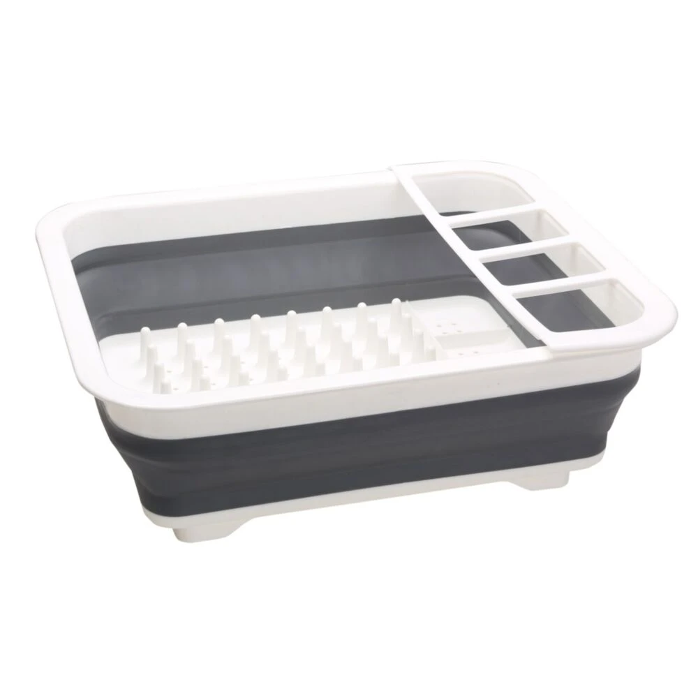 Quest Collapsible-Wares Dish Rack Drainer With Cutlery Holder 2 Quest Collapsible-Wares Dish Rack Drainer With Cutlery Holder - Image 2