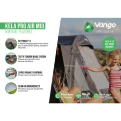 Vango Airbeam Vango Kela Pro Air Awning Mid -Outdoor Camping Discount kela pro air mid2 1
