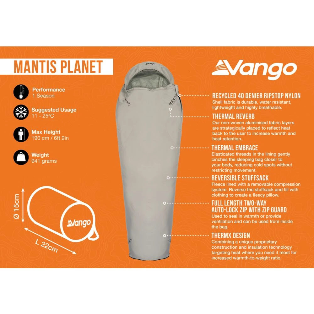 Vango Mantis Planet Sleeping Bag 5 Vango Mantis Planet Sleeping Bag - Image 5