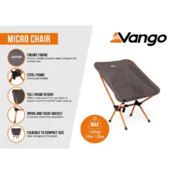 Vango Micro Chair (Excalibur) -Outdoor Camping Discount micro chair excalibur infographic lowres