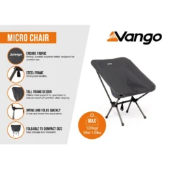 Vango Micro Chair (India Ink) -Outdoor Camping Discount micro chair india ink infographic lowres