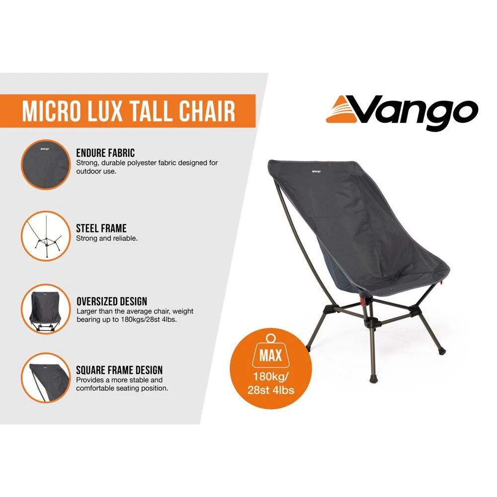 Vango Micro Lux Tall Chair (India Ink) 3 Vango Micro Lux Tall Chair (India Ink) - Image 3