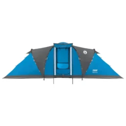 Coleman Spruce Falls 6 Tent -Outdoor Camping Discount pkn 2212621 frontal open awning closed mosquito net